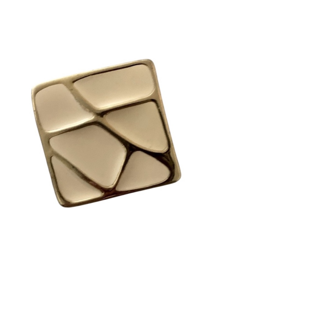 White Square brooch